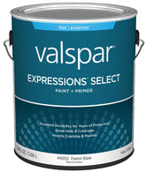 Valspar Expressions Select 4400 028.0044002.007 Latex Paint, Acrylic Base, Flat Sheen, Pastel Base, 1 gal